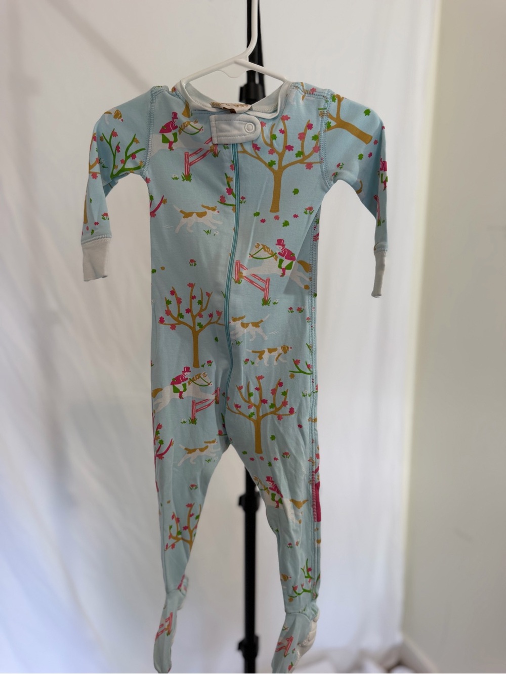 The Beaufort Bonnet Company Footie Pajamas | 12-18 Months | Equestrian Print - Picture 9 of 14